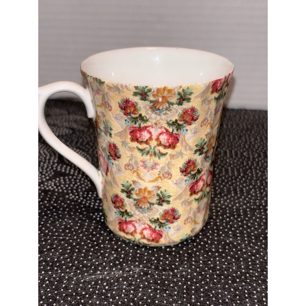 Royal Patrician Fine Bone China Mug Chintz Floral Rose Staffordshire England